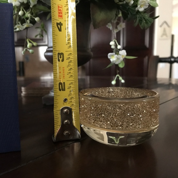 Swarovski Accents Swarovski Crystal Shimmer Tea Light Holder Gold